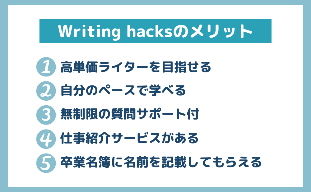 writing hacksのメリット